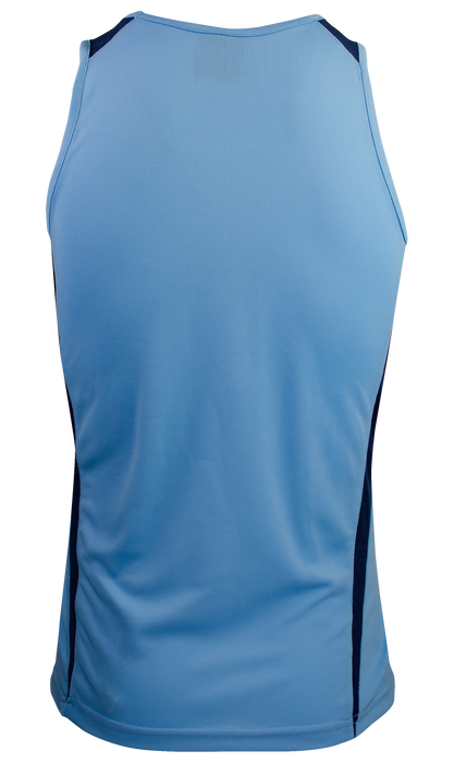 EUREKA MENS SINGLETS - SKY/NAVY